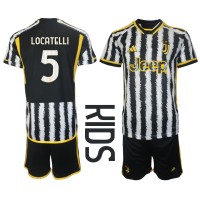 Juventus Manuel Locatelli #5 Replica Home Minikit 2023-24 Short Sleeve (+ pants)